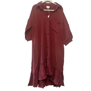 Entro Boho Cotton Gauze Maxi Dress